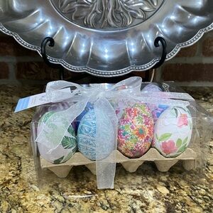 Farmhouse by Rachel Ashwell paper mache easter spring floral eggs - set of 12